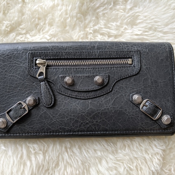 Balenciaga Classic Grey City Wallet - Picture 1 of 8